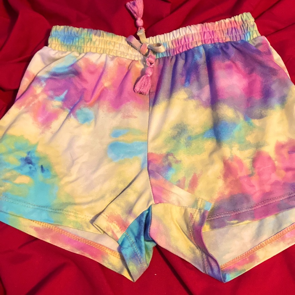 Tie dye colorful shorts for girls